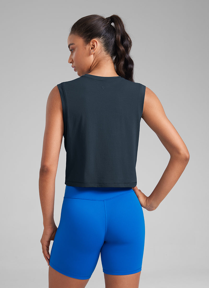 Quick Dry High Neck Sleeveless Tank Top
