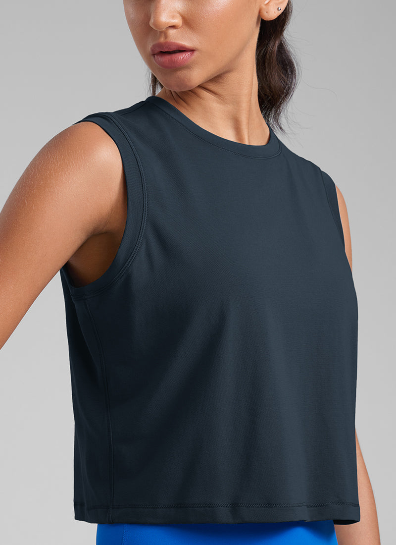 Quick Dry High Neck Sleeveless Tank Top