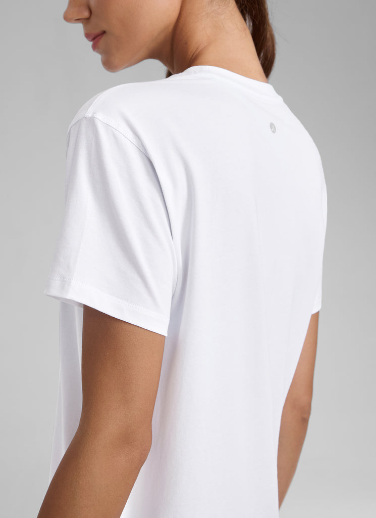 CRZ YOGA Women's Workout Casual Poly Cotton-Blend Short Sleeve Black