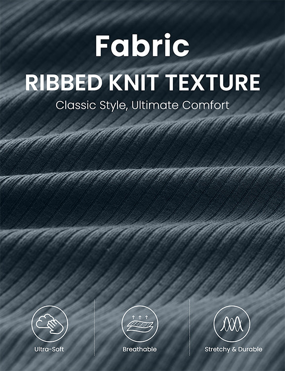 CRZ YOGA Women's Ribbed High Waisted Sweat Shorts 3'' True Navy