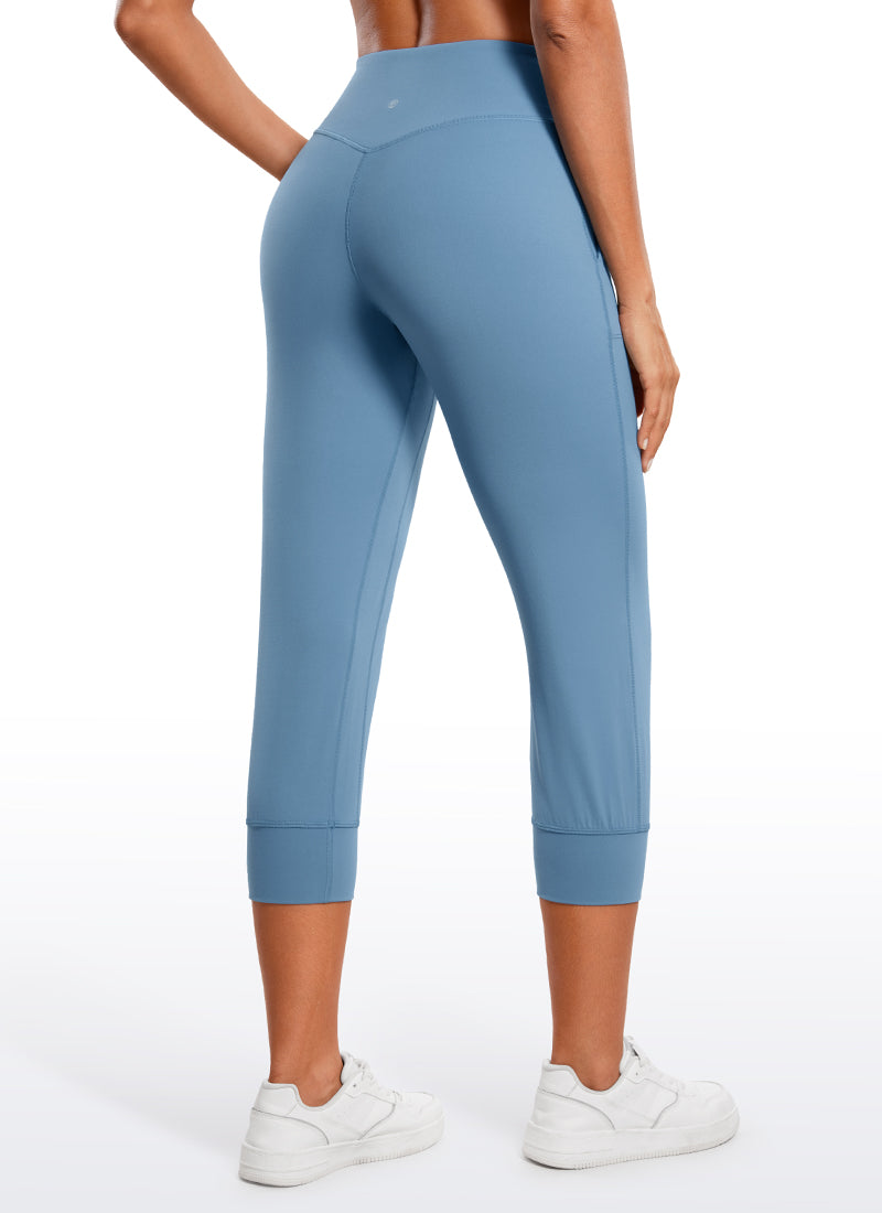CRZ YOGA Women's Butterluxe High Rise Joggers Pants with Pockets 23'' Universe Blue