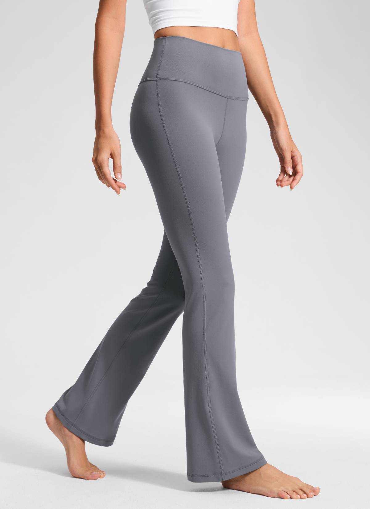 CRZ YOGA Women's Yoga High Waist Butterluxe Flare Pocket Leggings 29
