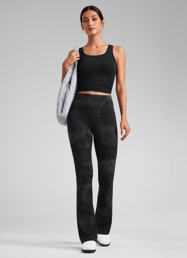 CRZ YOGA Women's Butterluxe High Waist Flare Leg Bootcut Leggings 32" Pitch Blue