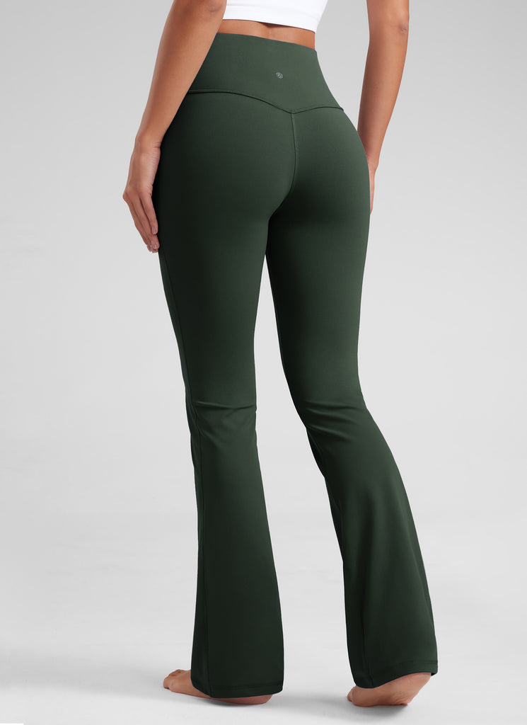 CRZ YOGA Women's Butterluxe High Waist Flare Leg Bootcut Leggings 32" Legend Green