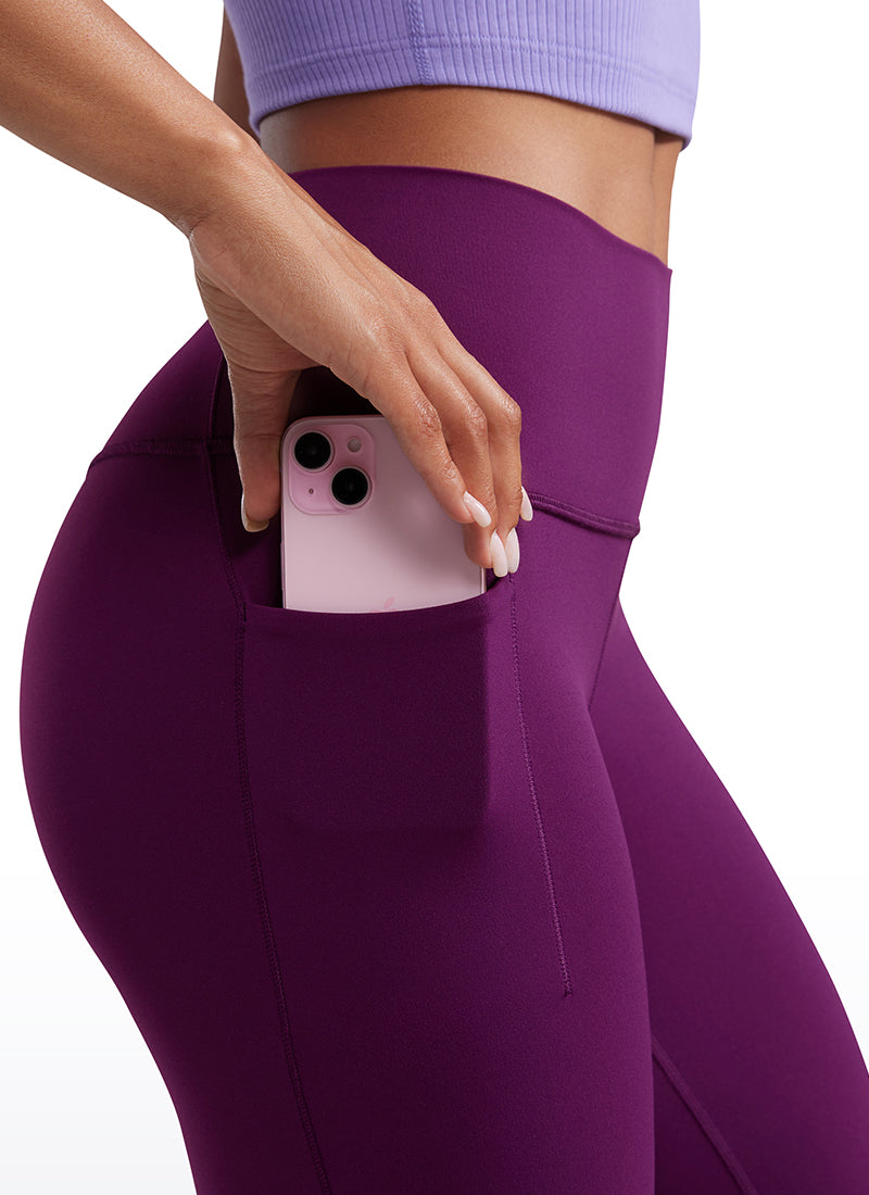 CRZ YOGA Women's Yoga Butterluxe High Waist Flare Wide Leg Side Pockets Leggings 31.5