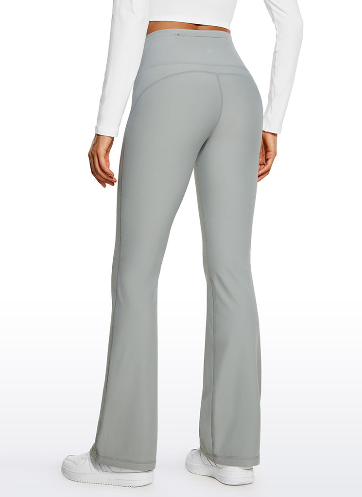 CRZ YOGA Womens Fleece Lined Flare Leggings 31" Sterling