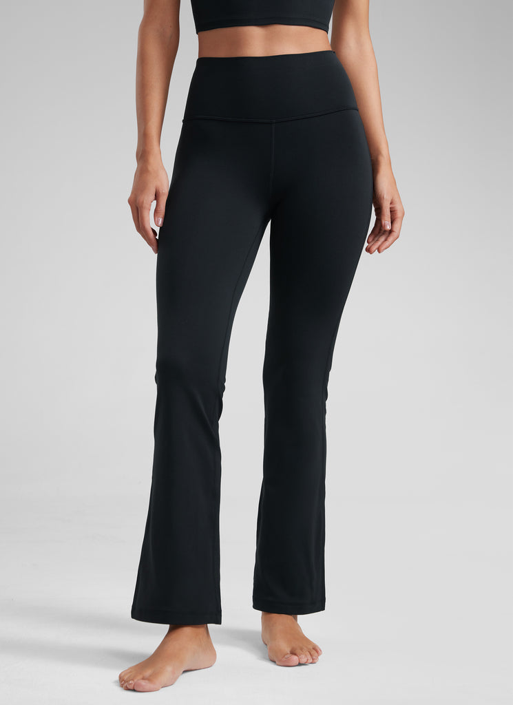 CRZ YOGA Women's Yoga High Waist Butterluxe Flare Pocket Leggings 29" Black