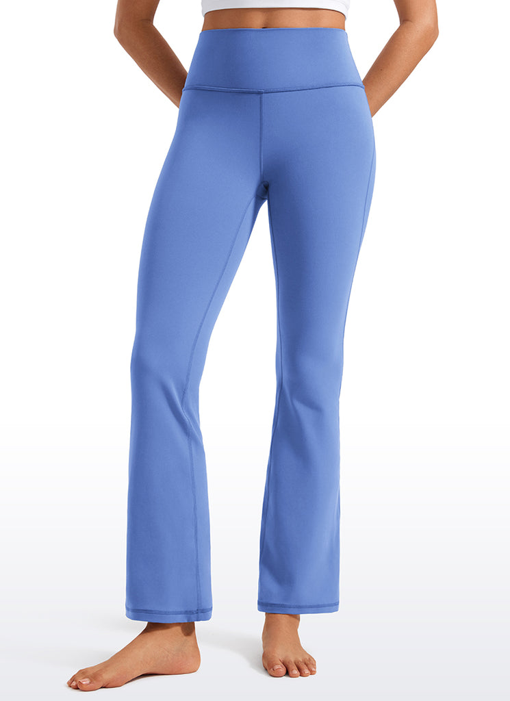 CRZ YOGA Women's Yoga High Waist Butterluxe Flare Pocket Leggings 29" Wild Indigo