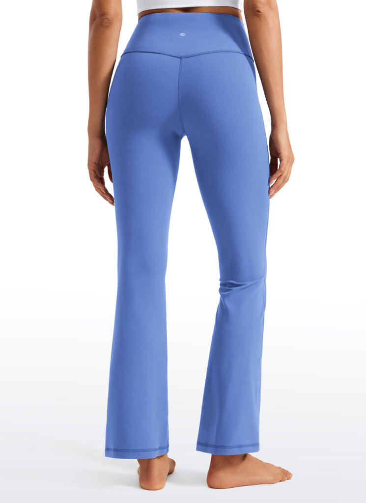 CRZ YOGA Women's Yoga High Waist Butterluxe Flare Pocket Leggings 29" Wild Indigo