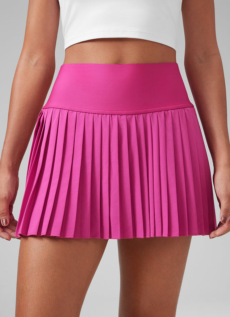 CRZ YOGA Women's Skort Tennis Feathery-Fit Soft High Rise Tennis Skirt 14'' Hibiscus Purple