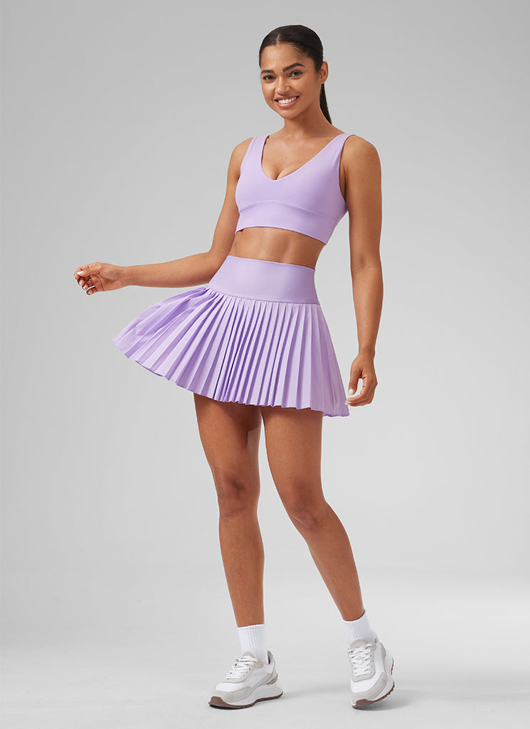 CRZ YOGA Women's Skort Tennis Feathery-Fit Soft High Rise Tennis Skirt 14'' Lilac