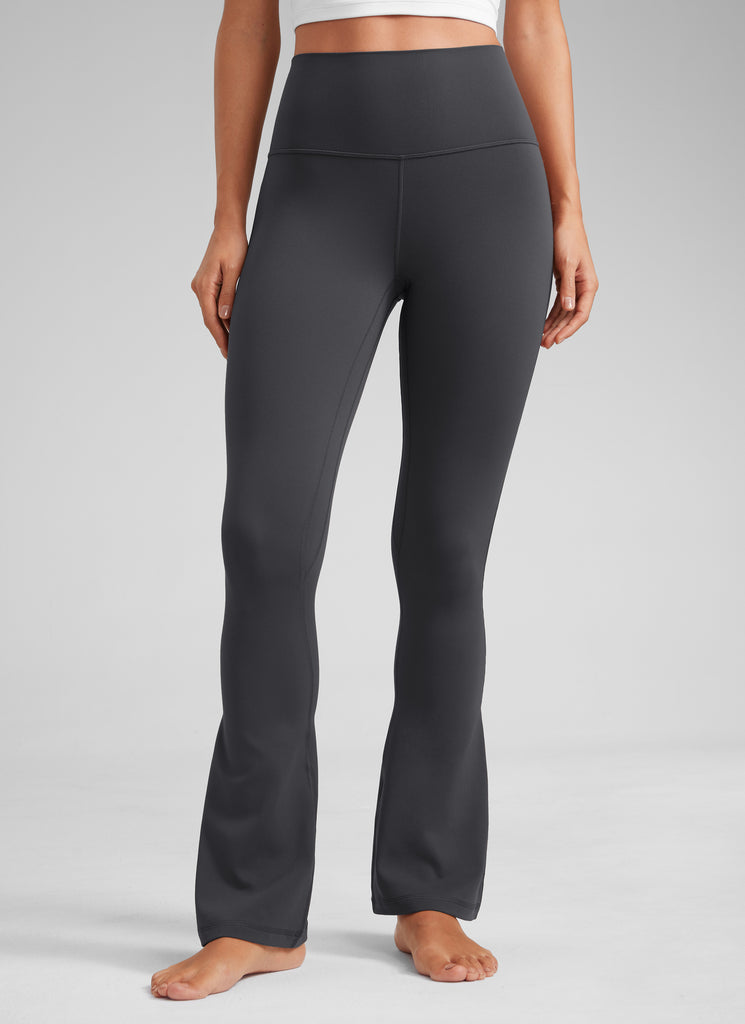 CRZ YOGA Women  Butterluxe High Waist Pockets Mini Flared Leggings 30" Mysterious Grey