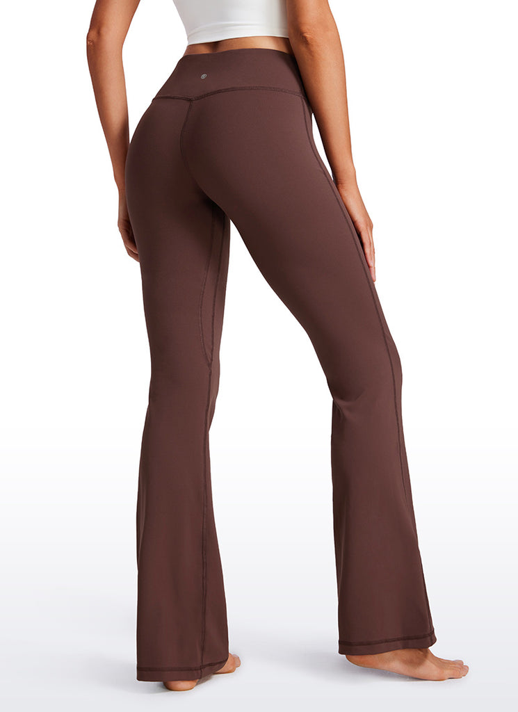 CRZ YOGA Womens Butterluxe Low Rise Flare Leggings 32" Taupe