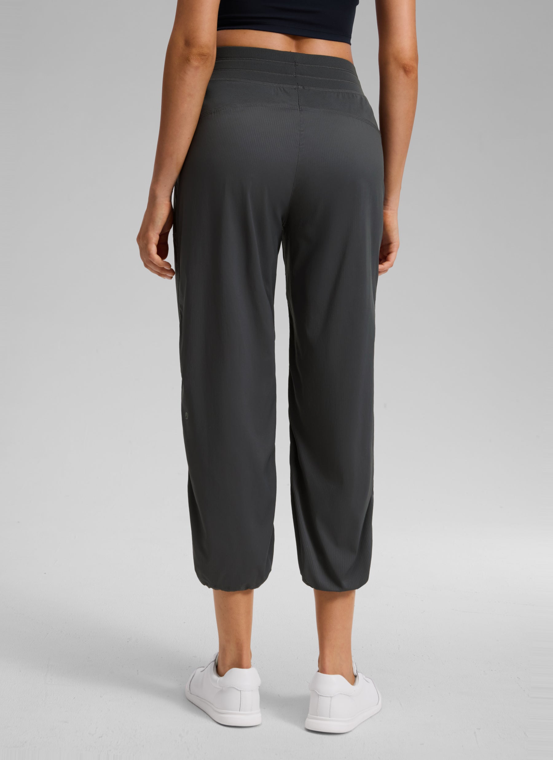CRZ YOGA Women's Lightweight Drawstring Pocket Straight Leg Pant 24 Ink Gray