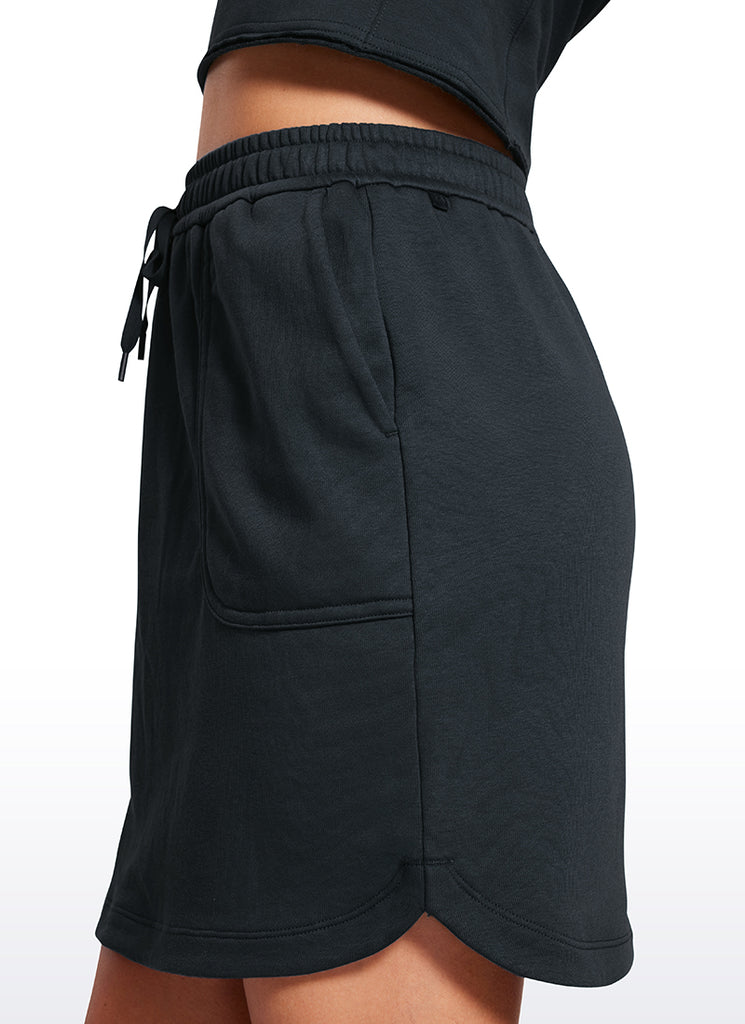CRZ YOGA Women's High Rise Down the Street Sweat Skirts 17'' Pockets True Navy