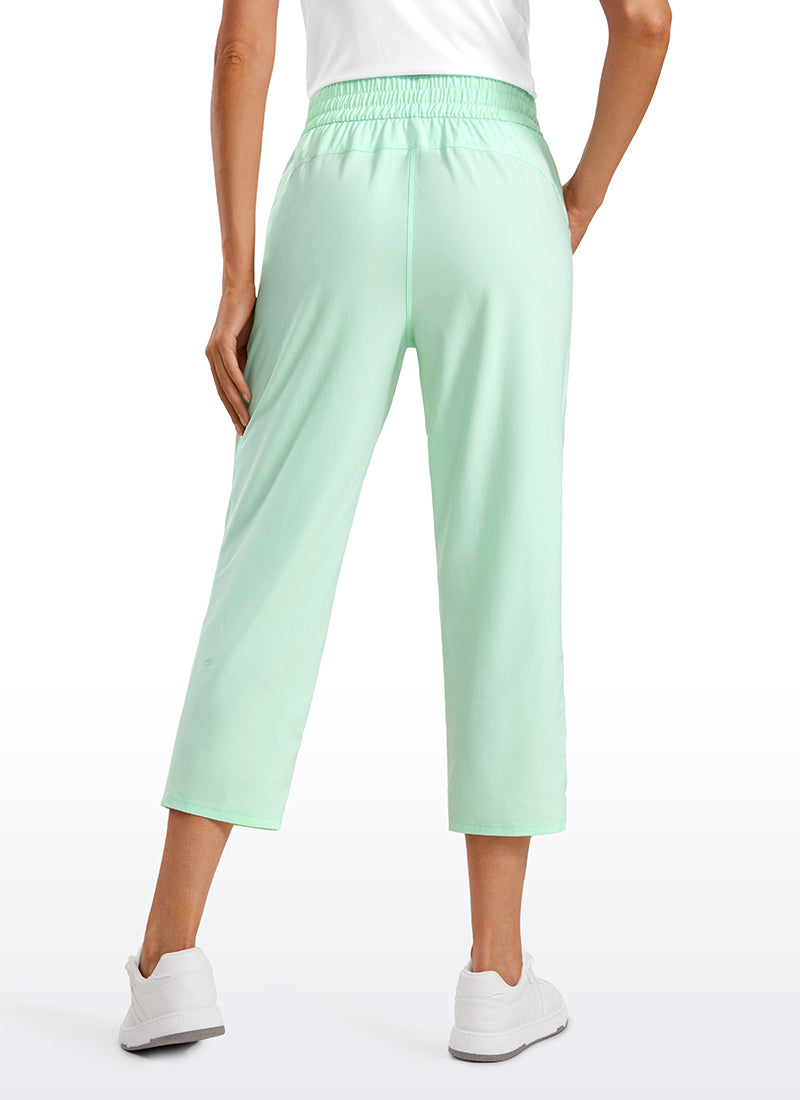 CRZ YOGA Women's Casual Slim Fit Cropped Pants with Pockets 23'' Mint Moment