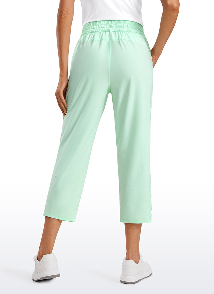 CRZ YOGA Women's Casual Slim Fit Cropped Pants with Pockets 23'' True Navy