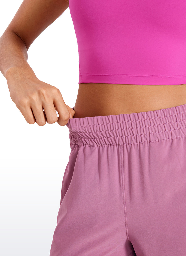 CRZ YOGA Women's Casual High Rise Wide Leg Pants with Pockets 30'' Platinum Grey