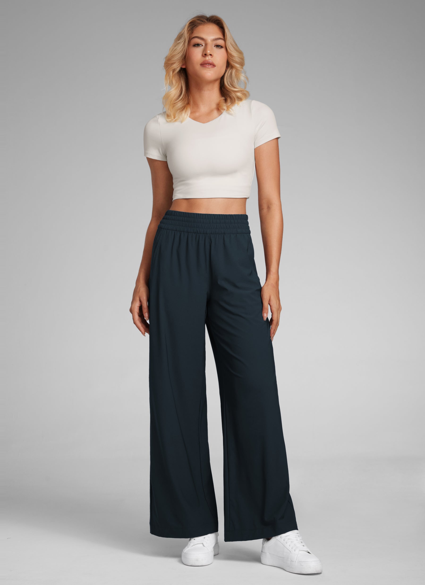 CRZ YOGA Women’s Feathery-Fit Drapey Casual Wide Leg Pant 28