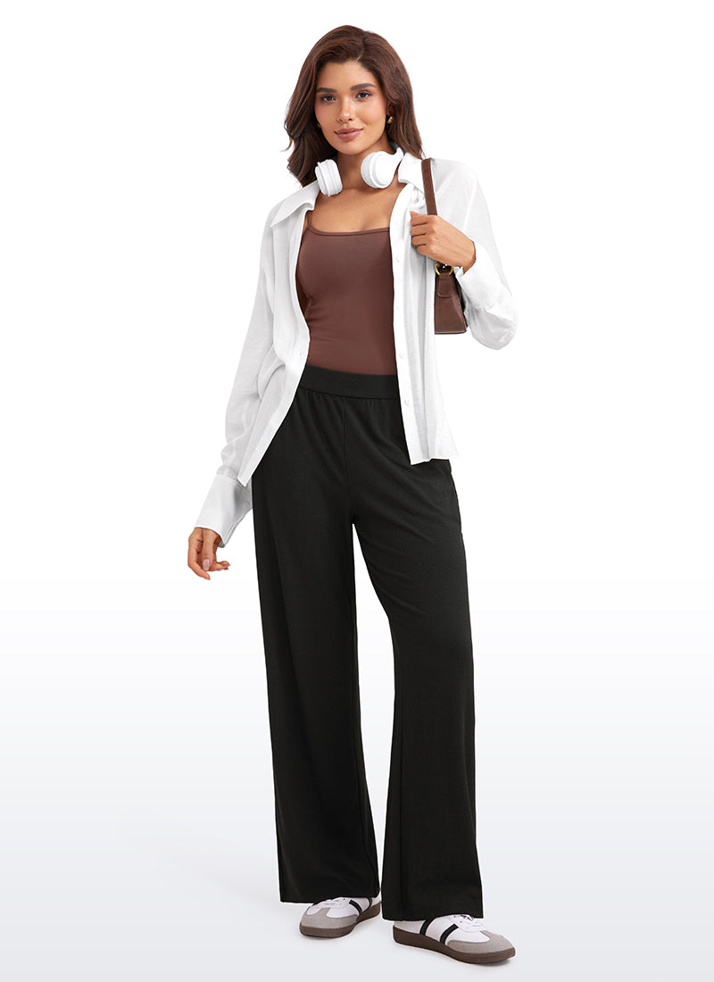 CRZ YOGA Women's Casual Lounge High Rise Sweatpants with Pockets 30.5