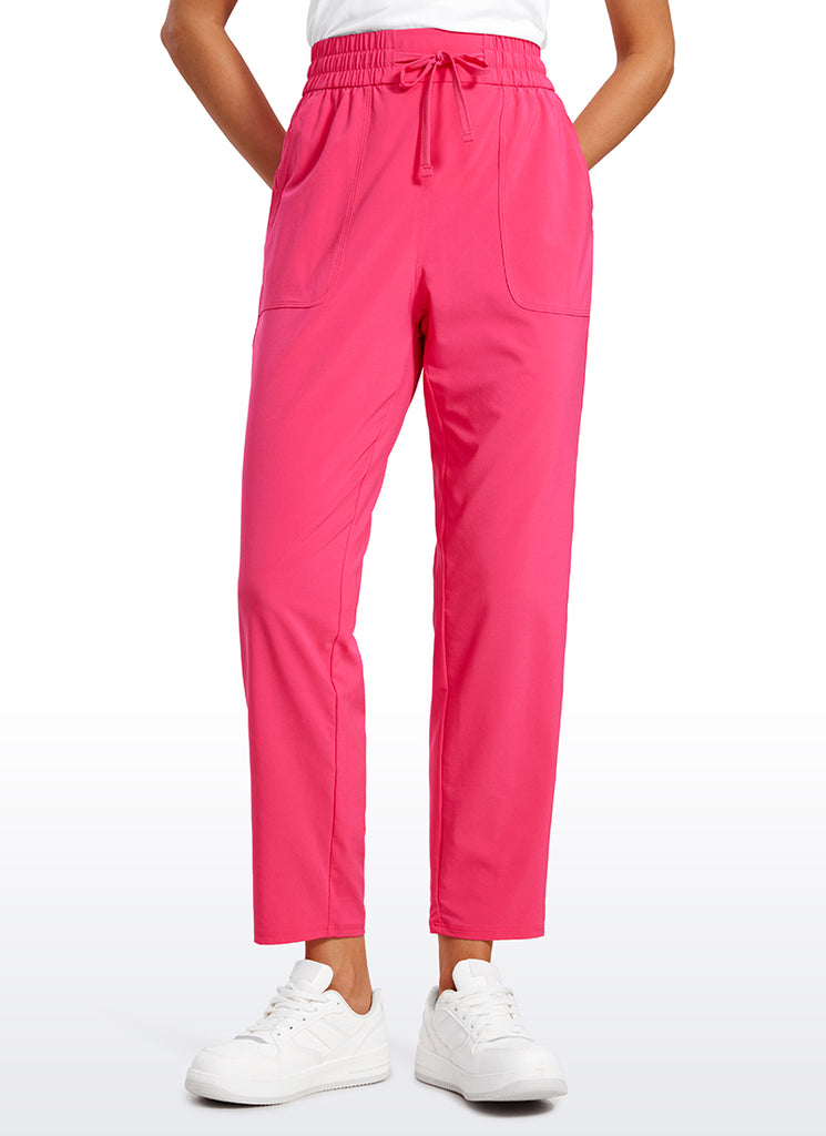 CRZ YOGA Women's Casual Workout Pants Mid Rise with Pockets 27" True Navy