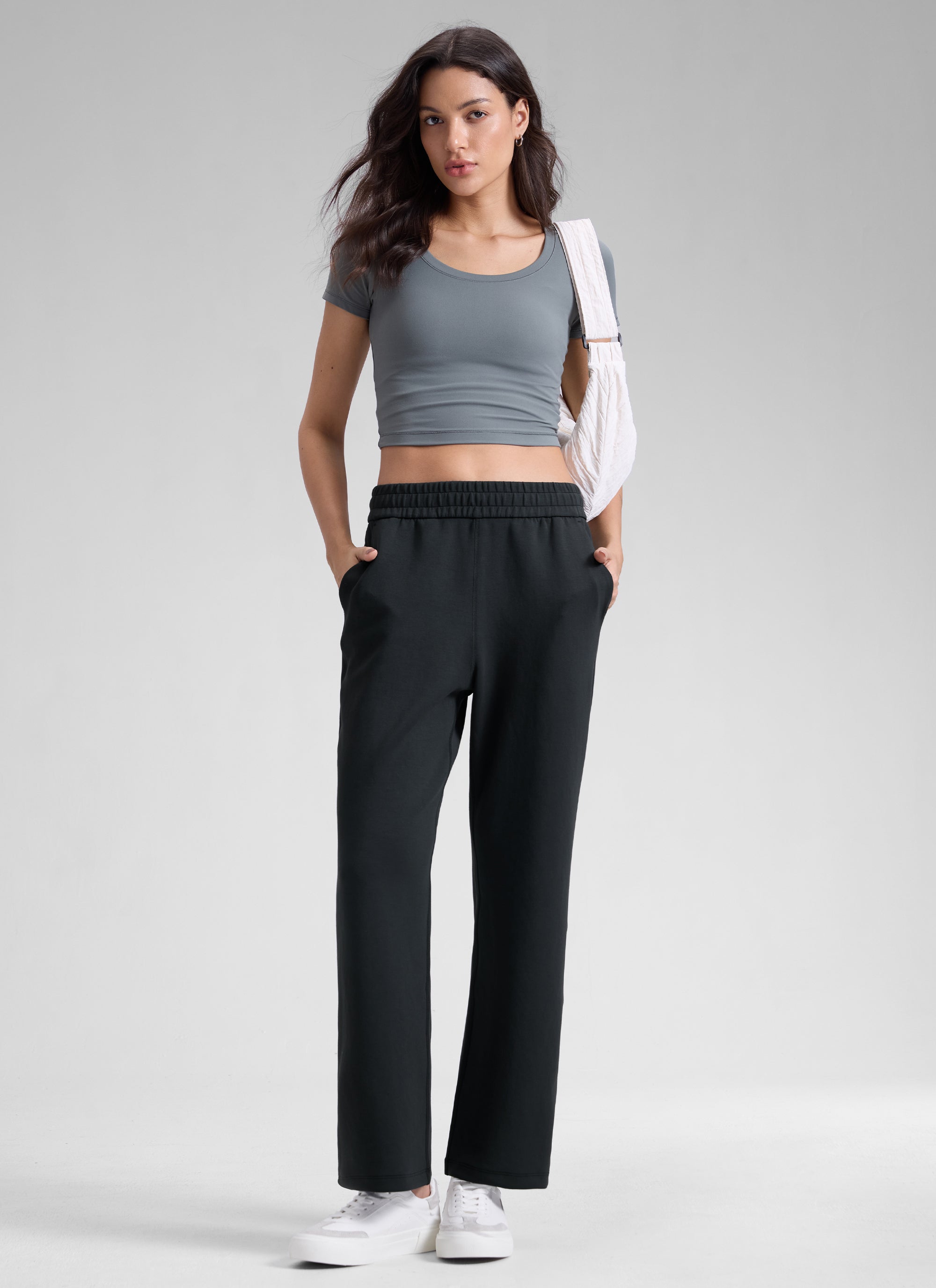 CRZ YOGA  Women's Casual SoftAura Modal High Rise Pocket Sweatpant 29