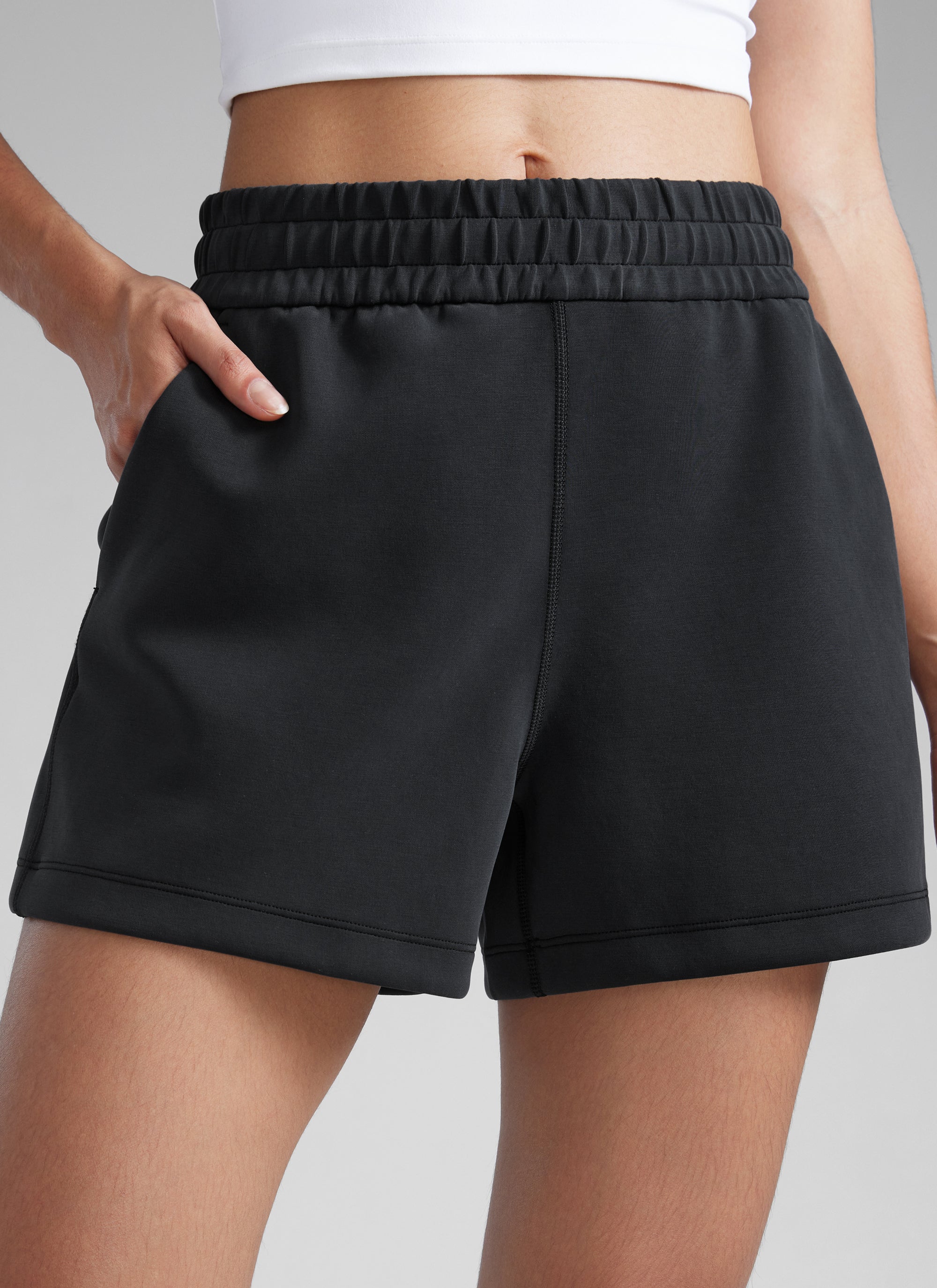SoftAura Sweat Shorts 4” with Pockets Drawstring