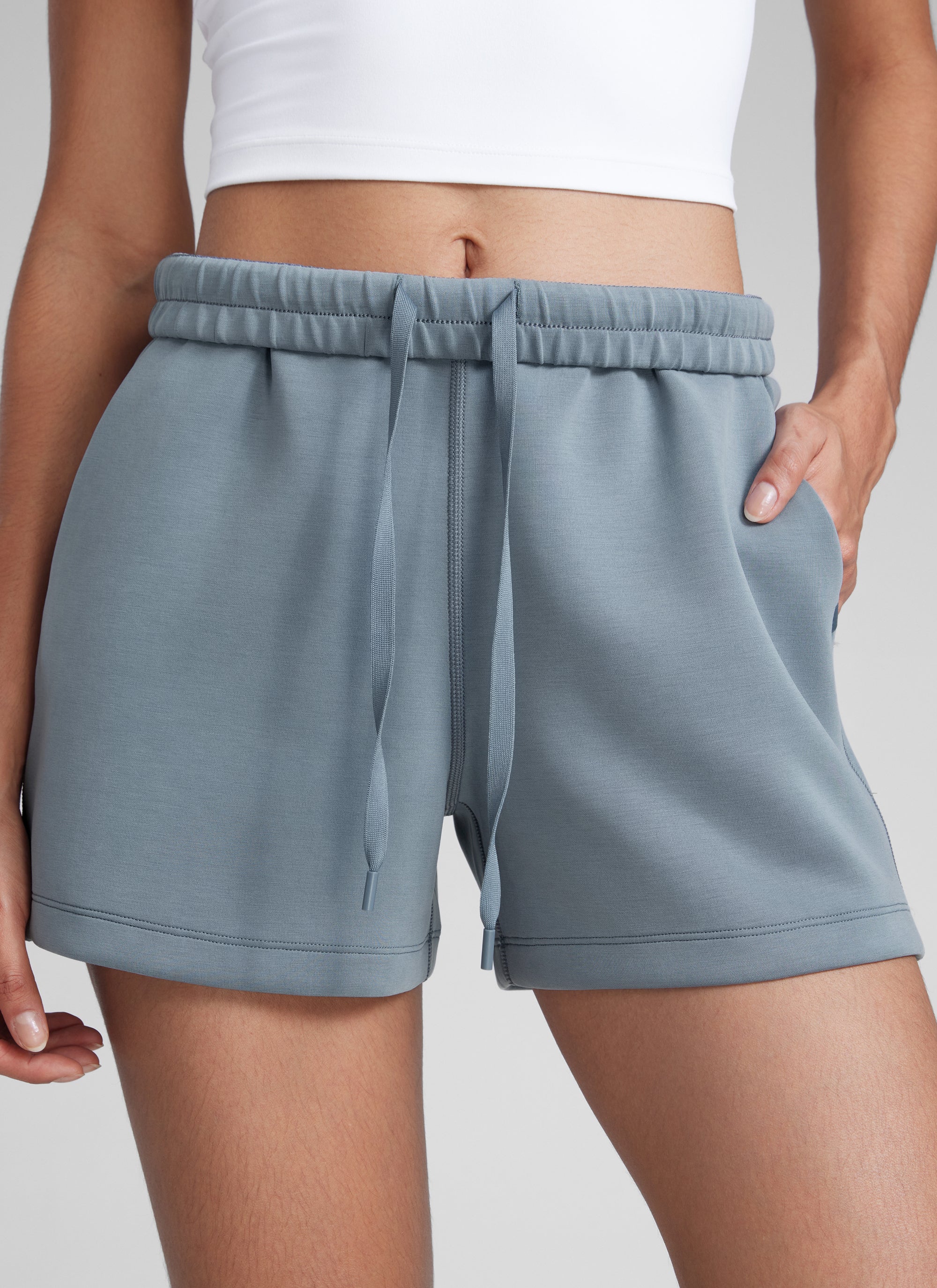 SoftAura Sweat Shorts 4” with Pockets Drawstring