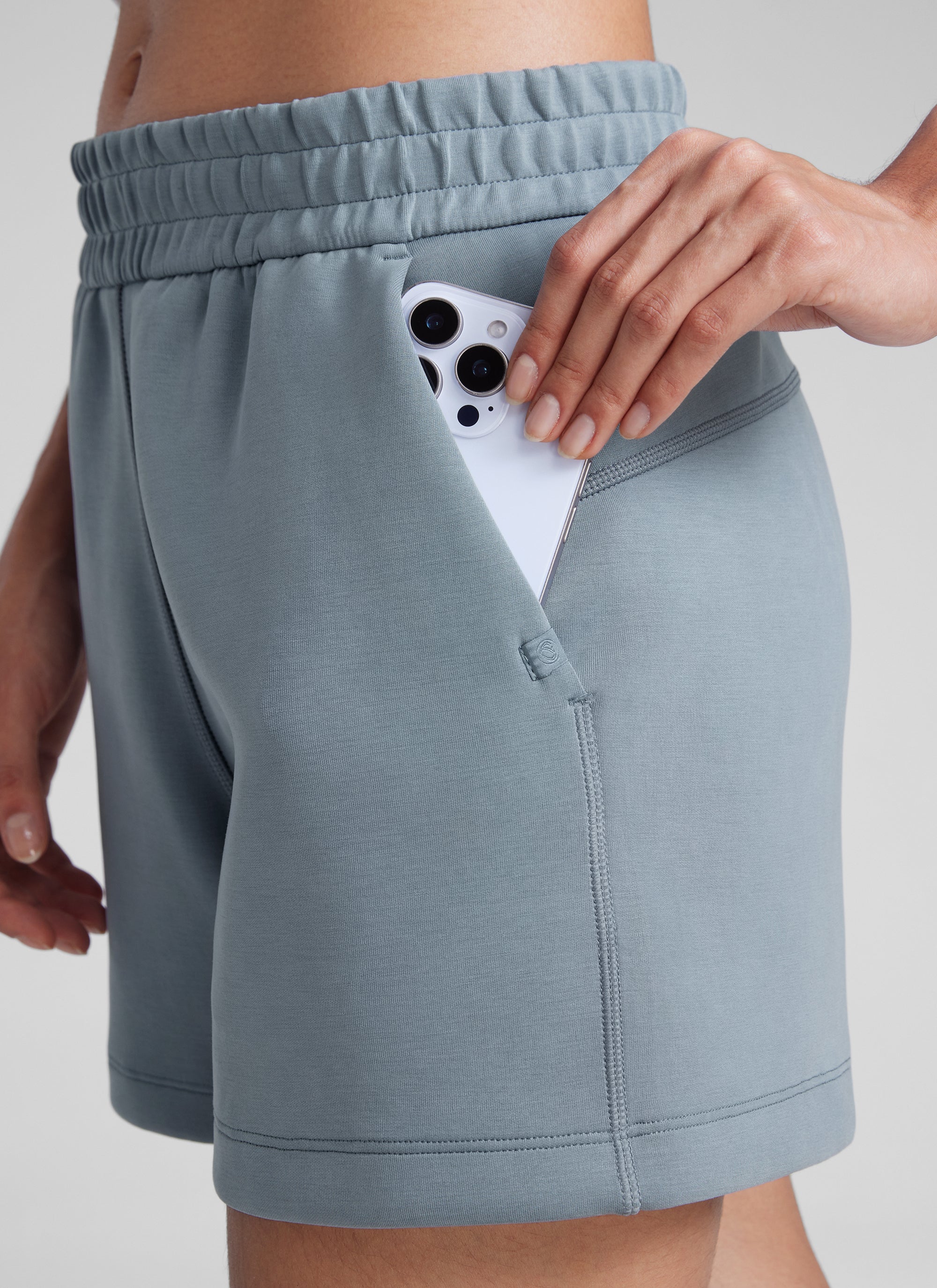 SoftAura Sweat Shorts 4” with Pockets Drawstring
