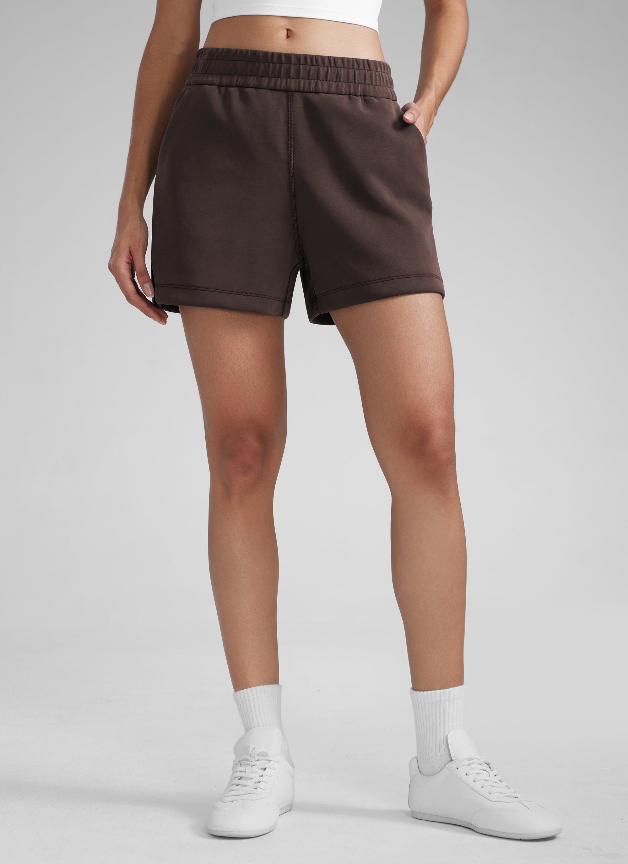 SoftAura Sweat Shorts 4” with Pockets Drawstring