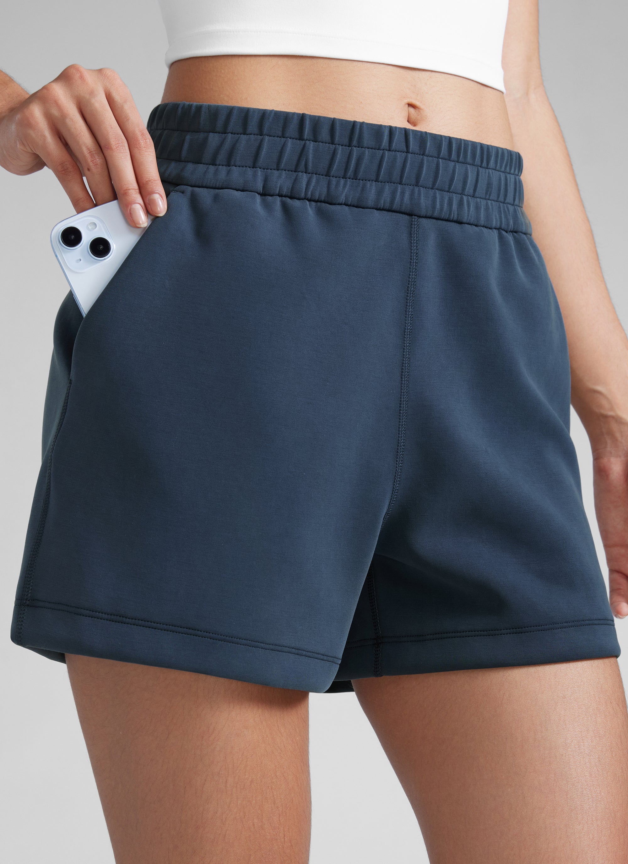 SoftAura Sweat Shorts 4” with Pockets Drawstring