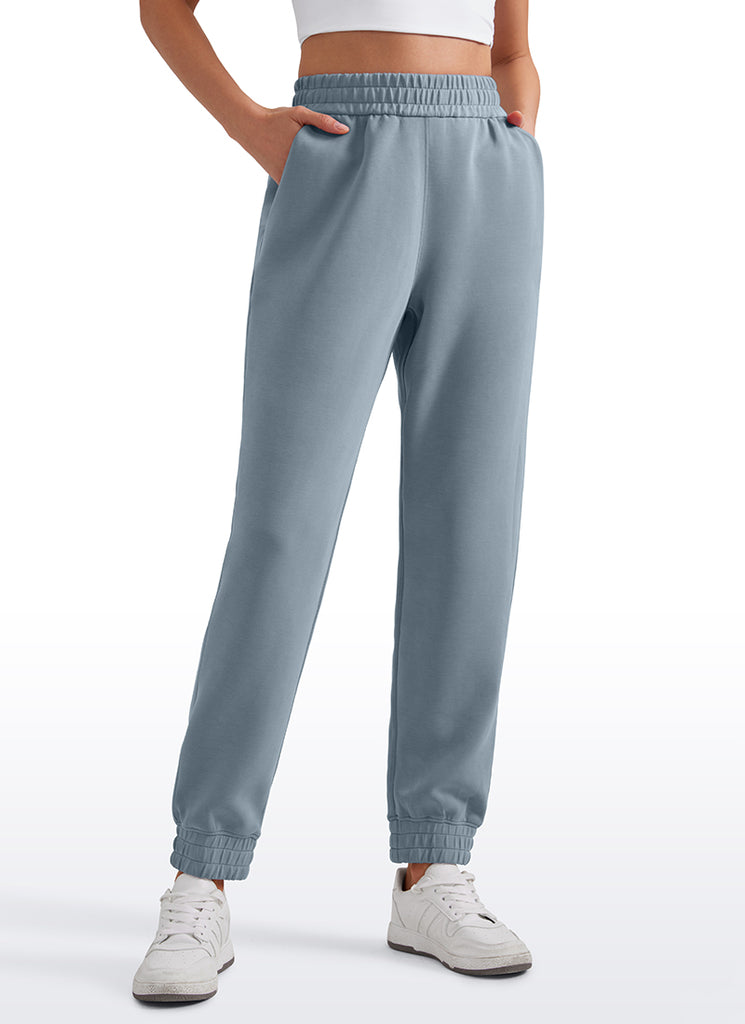 CRZ YOGA Women SoftAura Sweatpants High Waisted Pockest Joggers 28" Belgian Blue