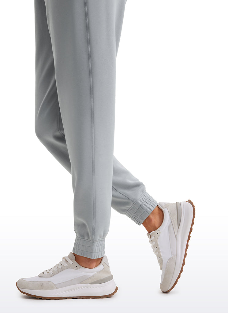 CRZ YOGA Women SoftAura Sweatpants High Waisted Pockest Joggers 28" Rhino Grey