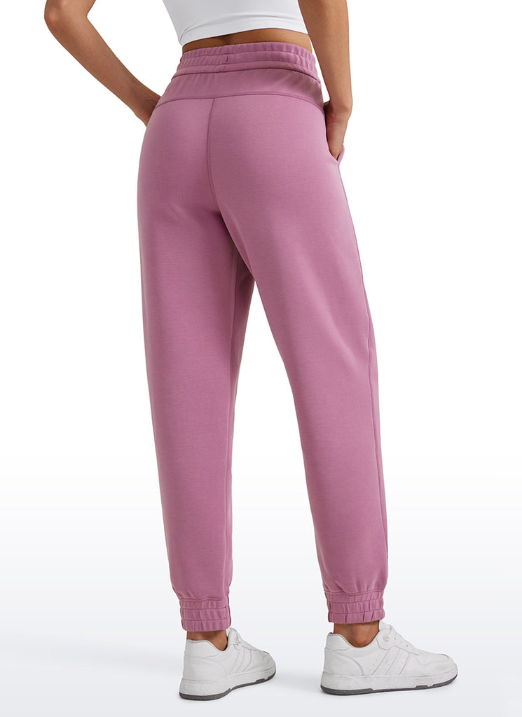CRZ YOGA Women SoftAura Sweatpants High Waisted Pockest Joggers 28" Plum Magenta