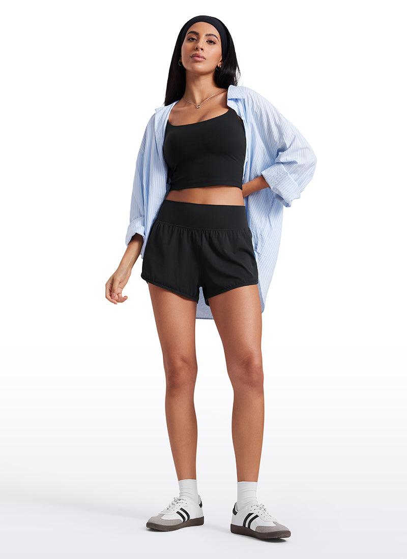 CRZ YOGA Butterluxe-Light High Waisted Dolphin Shorts for Women 2.5