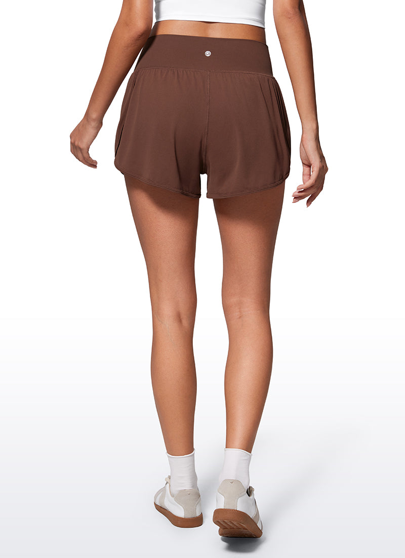 CRZ YOGA Butterluxe-Light High Waisted Dolphin Shorts for Women 2.5