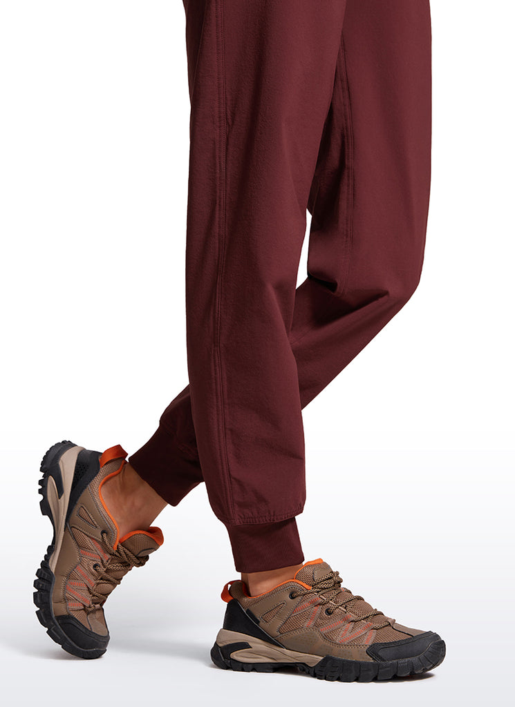 CRZ YOGA Women's Casual Workout Joggers Pants with Pockets 28.5” Hot Fudge Brown