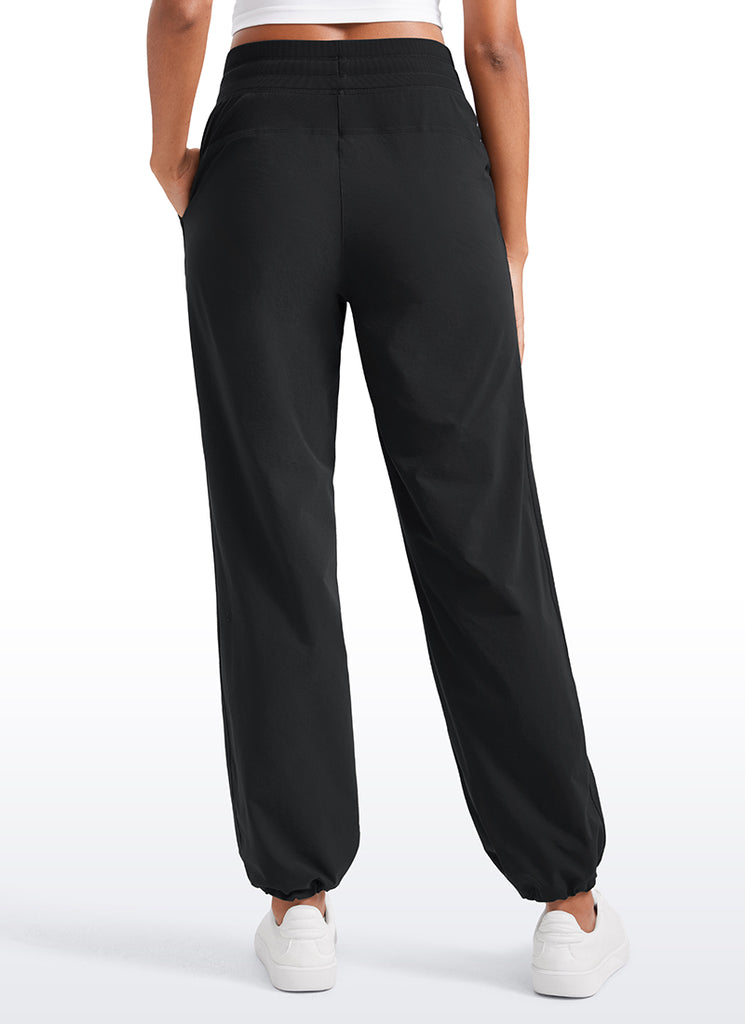 CRZ YOGA Women Stretch Straight Leg High Waisted Casual Pants 30" Black