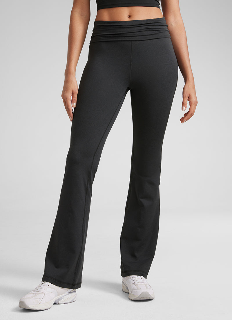 CRZ YOGA Womens Cloud Jersey Foldover Waist Bootcut Flare Pants 31