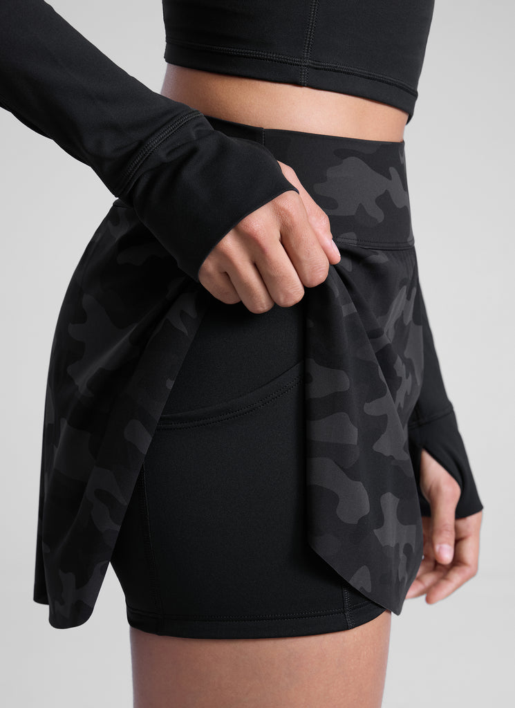 CRZ YOGA Women A Line Athletic Tennis Skirts Pocketed 14.5'' High Rise Red Merlot