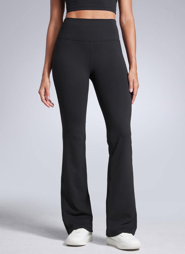 CRZ YOGA Women Butterbreeze High Waist Flare Pants 32'' Wide Leg Red Merlot