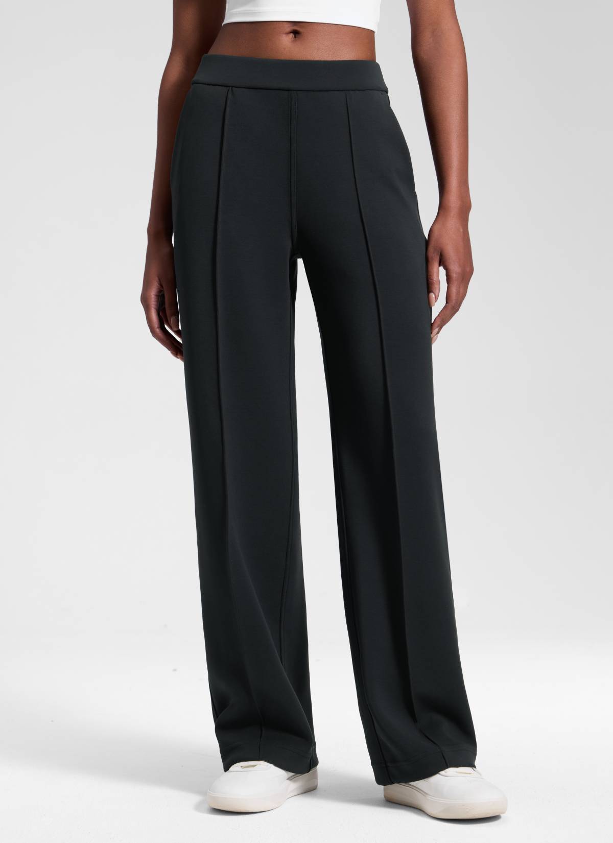 CRZ YOGA Women's SoftAura Casual Mid Rise Pocket Straight Leg Pant 30