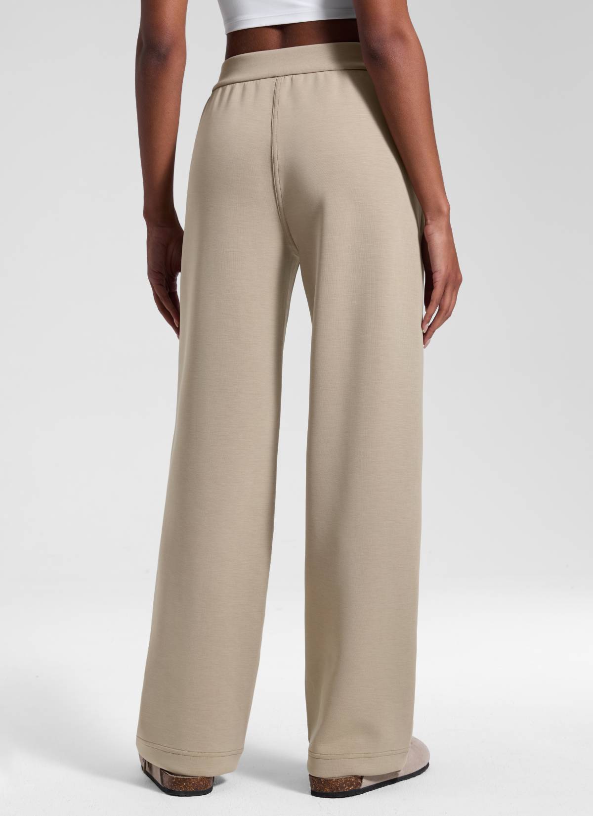 CRZ YOGA Women's SoftAura Casual Mid Rise Pocket Straight Leg Pant 30