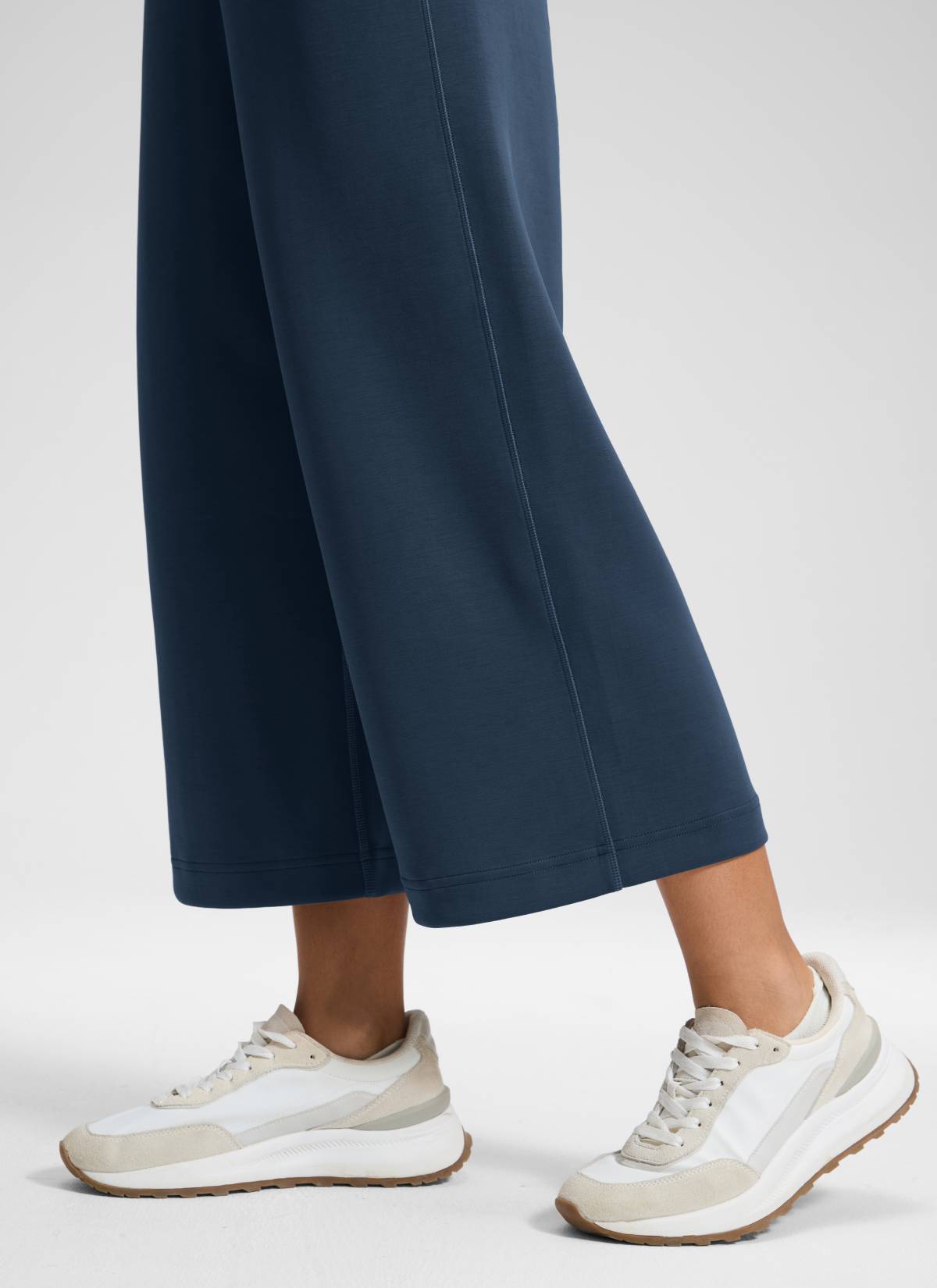 CRZ YOGA Women's SoftAura Casual High Rise Wide Leg Cropped Pant 25