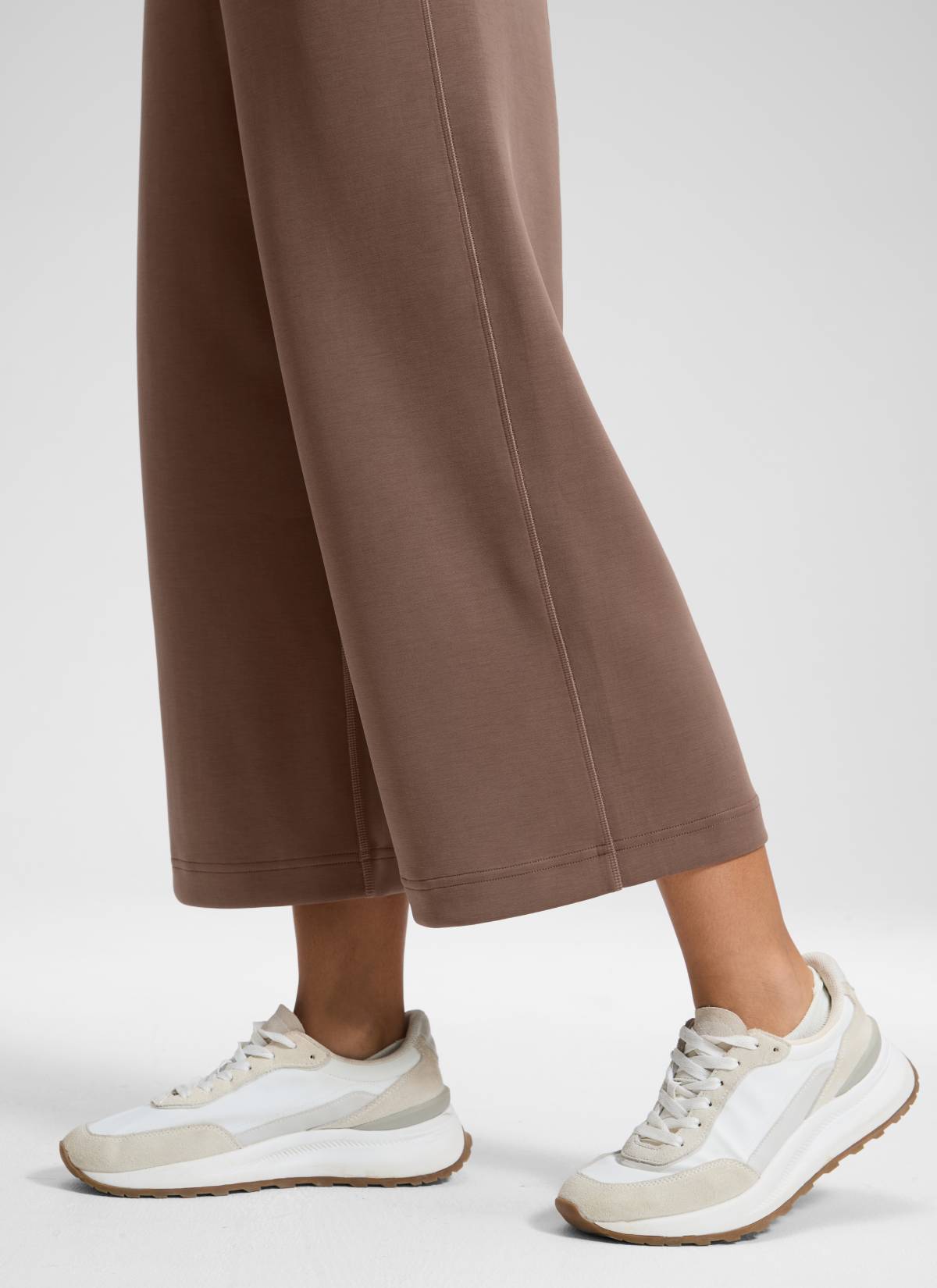 CRZ YOGA Women's SoftAura Casual High Rise Wide Leg Cropped Pant 25