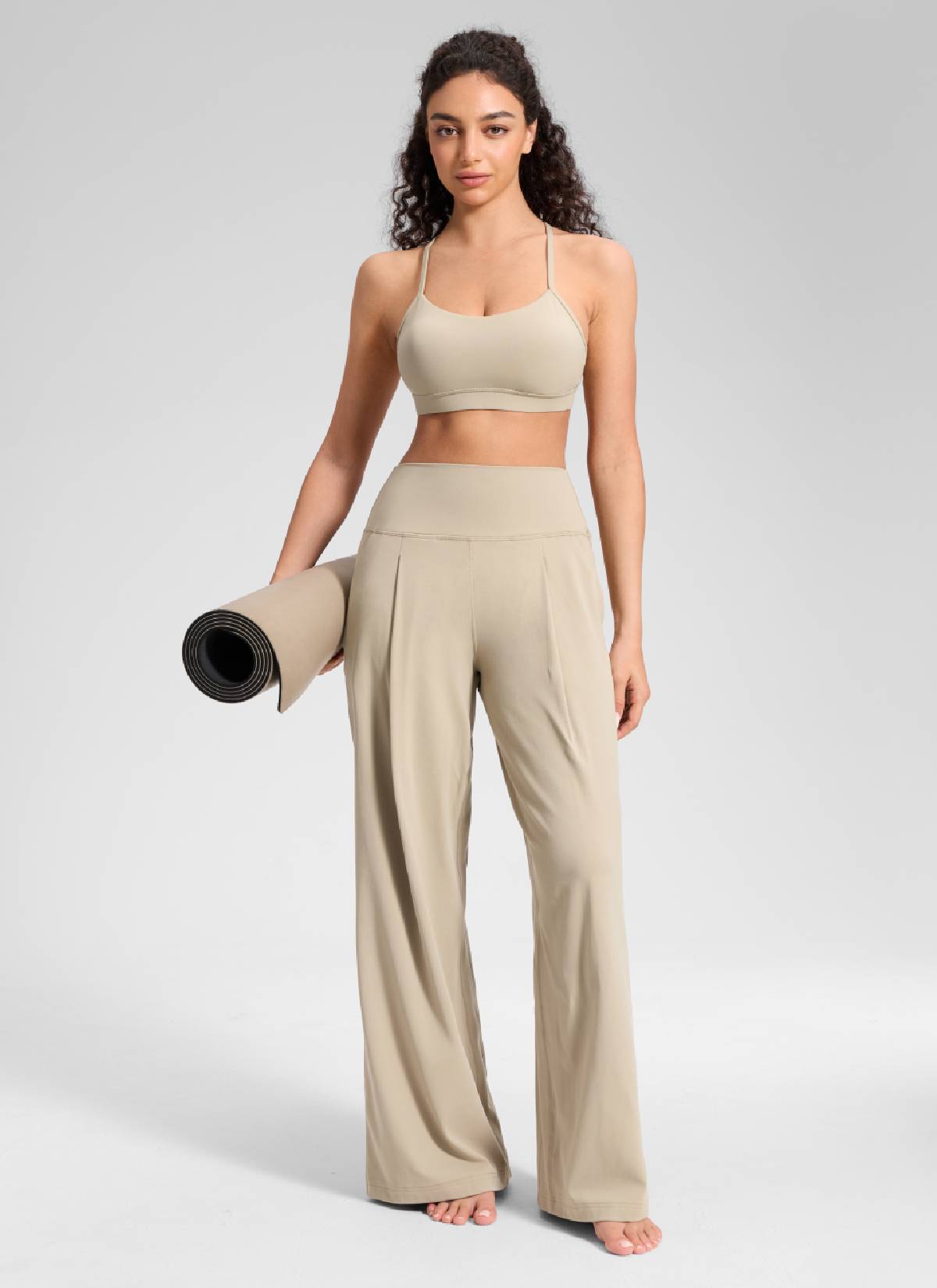 CRZ YOGA Women's Butterluxe Casual High Rise Pocket Wide Leg Pant 30