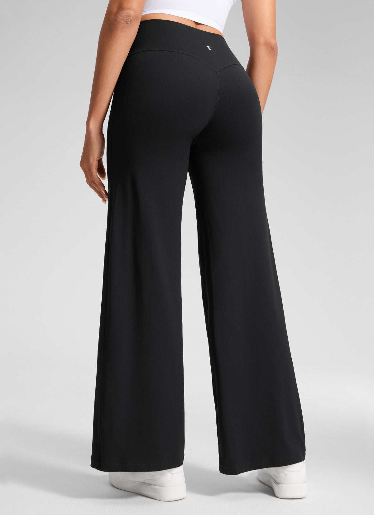 CRZ YOGA Women's Softretch Workout No Front Seam Wide Leg Pant 30