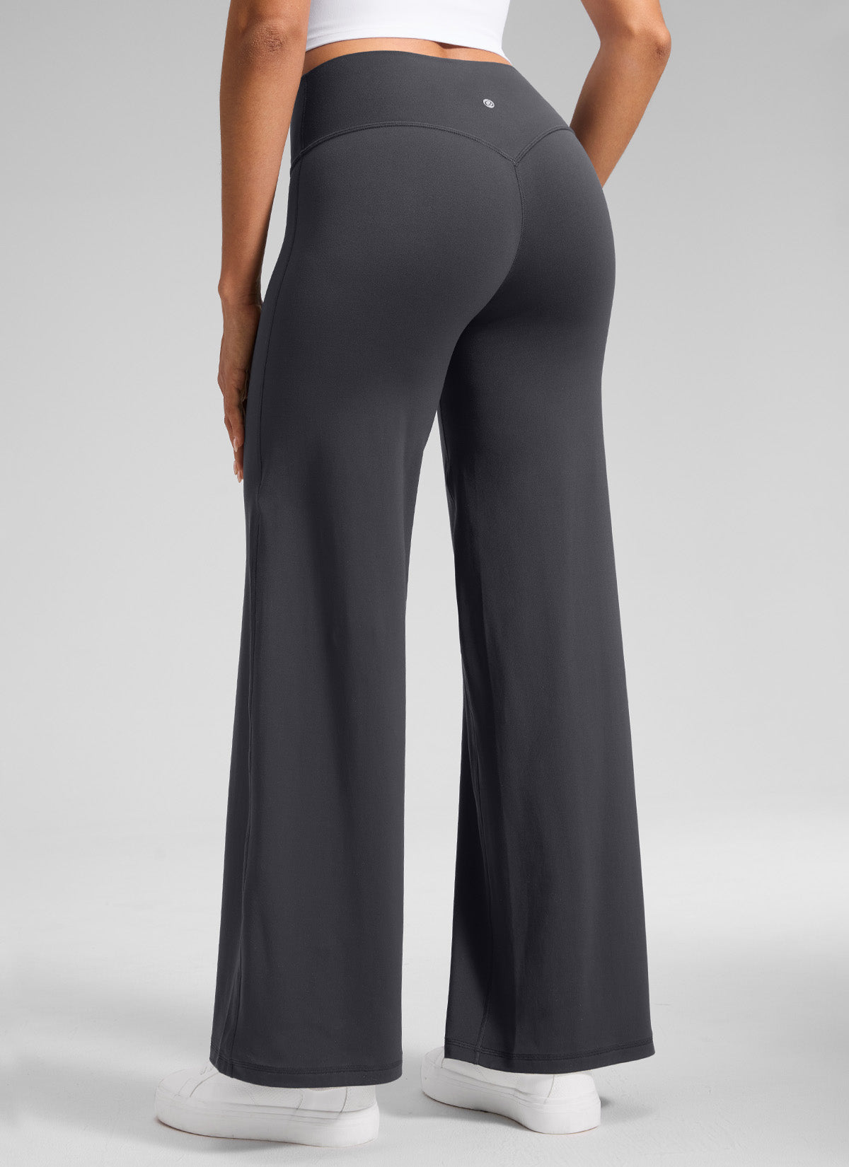 CRZ YOGA Women's Softretch Workout No Front Seam Wide Leg Pant 30