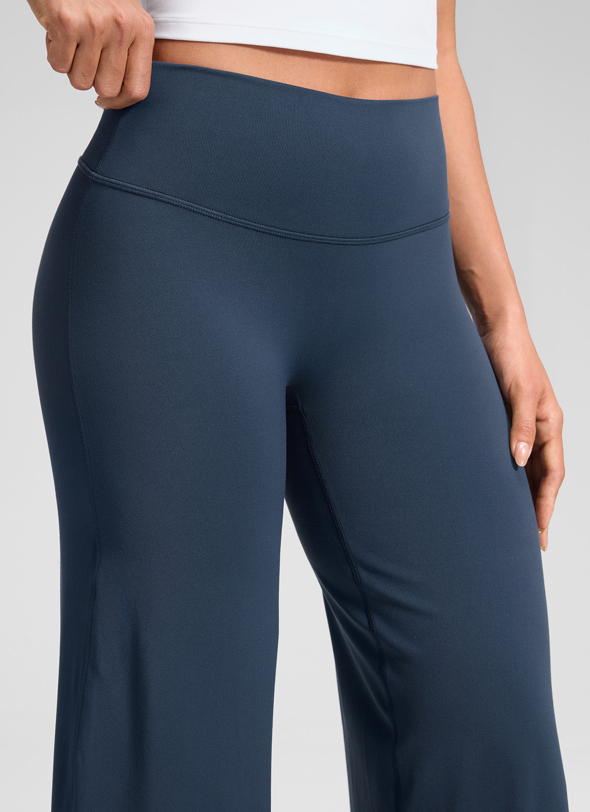 CRZ YOGA Women's Softretch Workout No Front Seam Wide Leg Pant 30