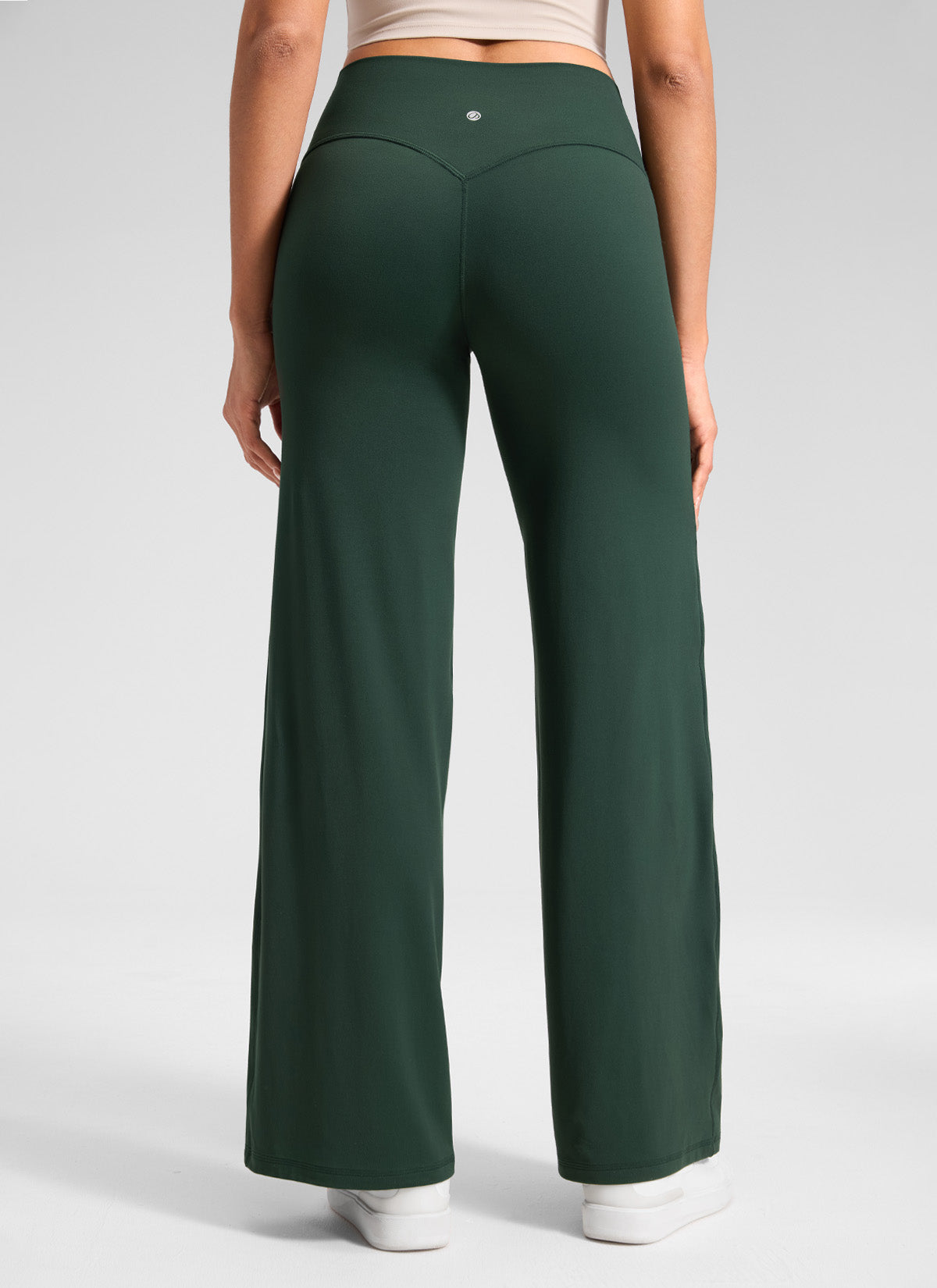 CRZ YOGA Women's Softretch Workout No Front Seam Wide Leg Pant 28